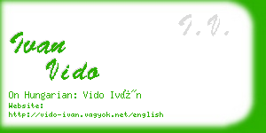 ivan vido business card